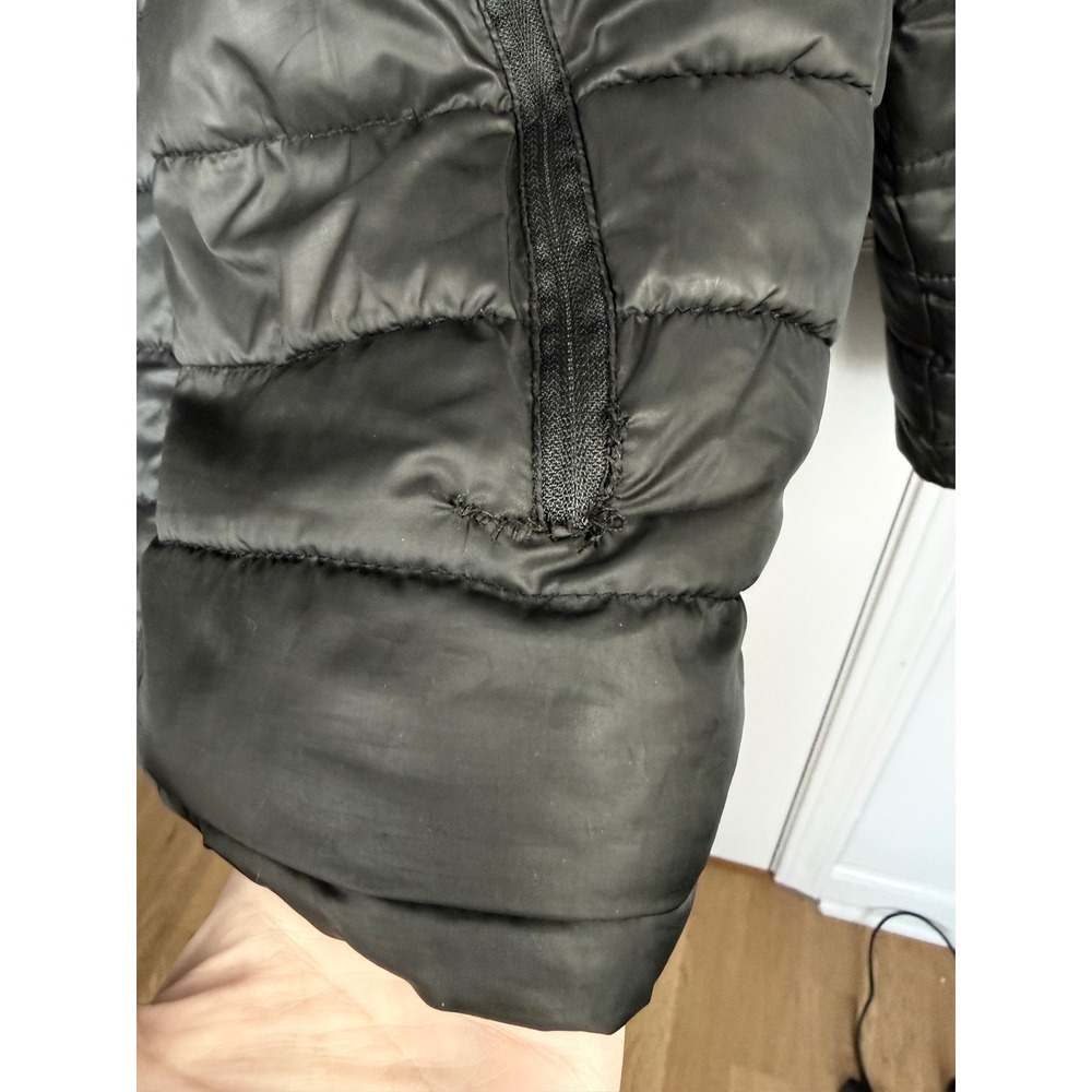 NFL Team Apparel Chicago Bears Puffer Jacket Mens‎ L Black Hooded Quilted Coat - Picture 8 of 16